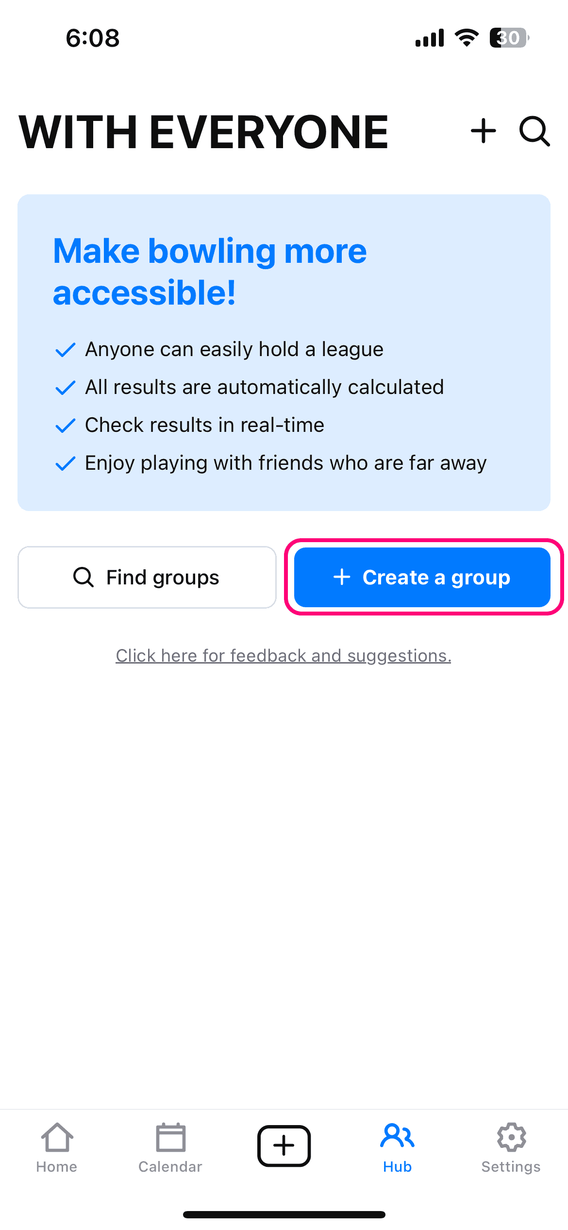 Click 'Create a group'.